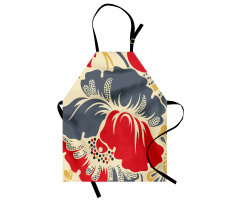 Abstract Chinese Floral Apron