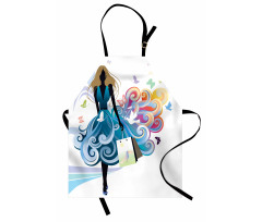 Shopping Woman Art Apron