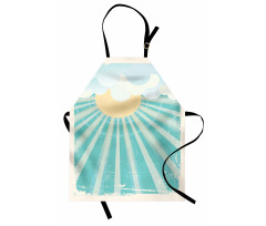 Sun Rays Clouds Apron