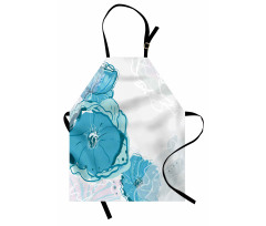 Blue Spring Blossoms Apron