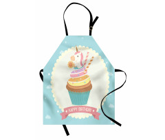 Doğum Günü Mutfak Önlüğü Özel Kutlama Yazısı ve Unicorn Model