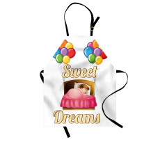 Cartoon Girl Night Apron