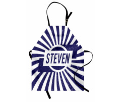 Name in Blue and White Apron