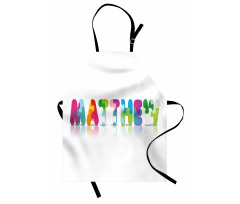 Colorful Baby Name Apron