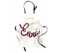 Girl Name Curved Font Apron