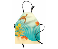 Tropical Animals Cartoon Apron