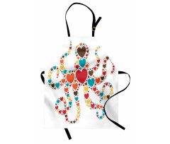 Shape with Hearts Love Apron