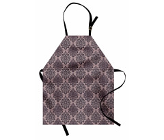 Damask Black Motifs Apron