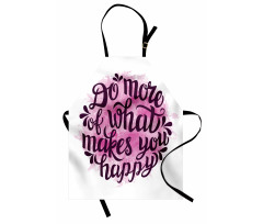 Watercolor Brush Slogan Apron