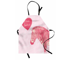 I Love Zebras Words Apron