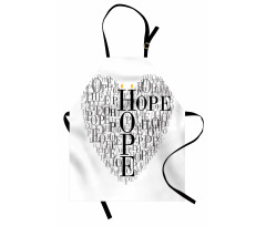 Heart Shaped Hope Word Apron