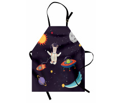 Astronaut Deer in Space Apron