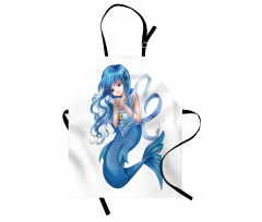 Manga Style Pisces Girl Apron