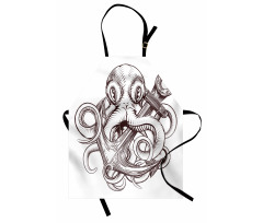 Octopus Tattoo Design Apron