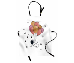 Astronaut with Balloons Apron