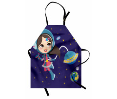 Little Girl in Space Apron