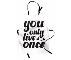 You Only Live Once Words Apron