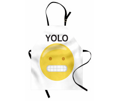 Funny Emoji Face Slogan Apron