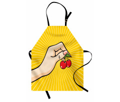 Retro Pop Art Cherries Apron