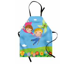 Cartoon Kids Friends Apron