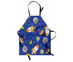 Outer Space Moon UFO Apron