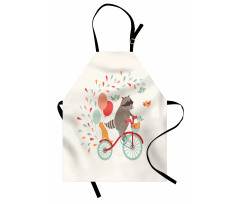 Cheerful Raccoon Bike Apron