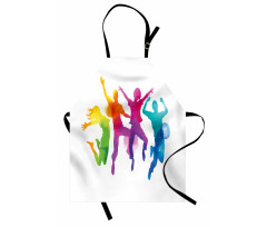 Rainbow Colored Teens Apron