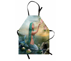 Mermaid and Magnolias Apron