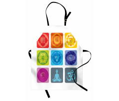 Round Edges Figures Yoga Apron