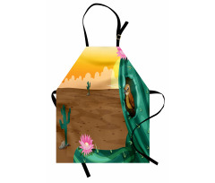 Desert Cactus and Bird Apron