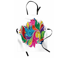 Vibrant Colorful Leaves Apron