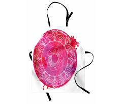 Pink Watercolor Mandala Apron