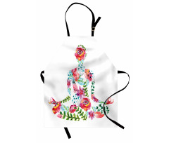 Silhouette with Flowers Apron