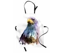 Watercolor Bald Eagle Apron
