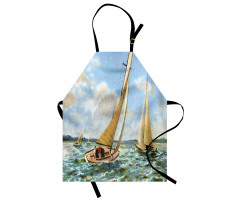 Sailing Wavy Sea Apron