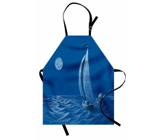 Ship on Ocean Moon Apron