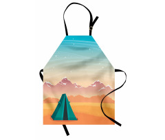 Travel Tent Mountains Apron