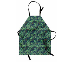 Doodle Leaves Berries Apron