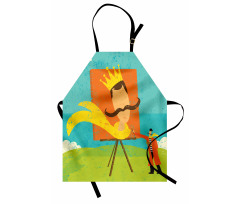 Funny Cartoon Artist Apron