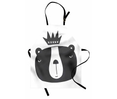 Humorous Bear in Crown Apron