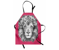 Wild Animal Floral Wreath Apron