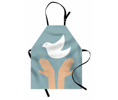 Peace Dove Flying Hands Apron