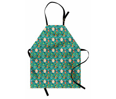 Smiling Funny Bees Doodle Apron