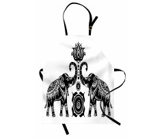 Elephants and Lotus Apron