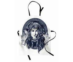 Occult Woman Portrait Apron