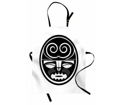 Black Maori Mask Design Apron