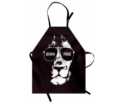 Lion Glasses Apron