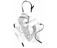 Serious Man Fist Beard Apron