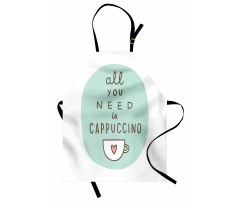 Coffee Words Heart Apron