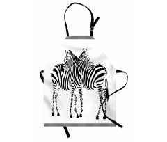 2 Zebras Silhouette Apron